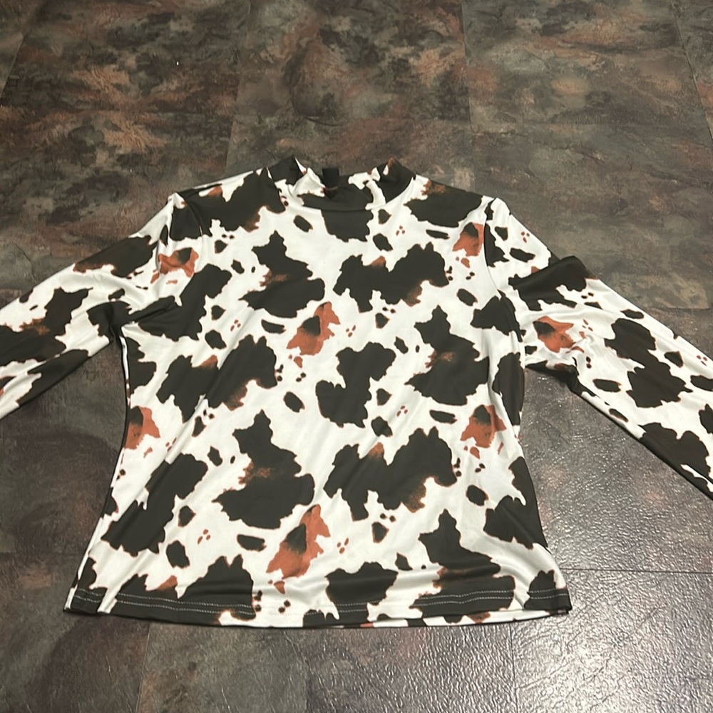 New cow print shirt